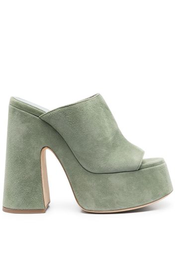 Vic Matie open-toe 140mm suede mules - Grün