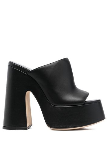 Vic Matie open-toe leather mules - Schwarz