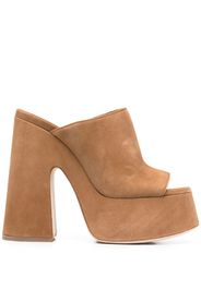 Vic Matie suede platform 150mm mules - Braun