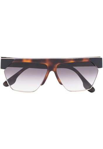 Victoria Beckham Eyewear Eckige Brille in Schildpattoptik - Braun