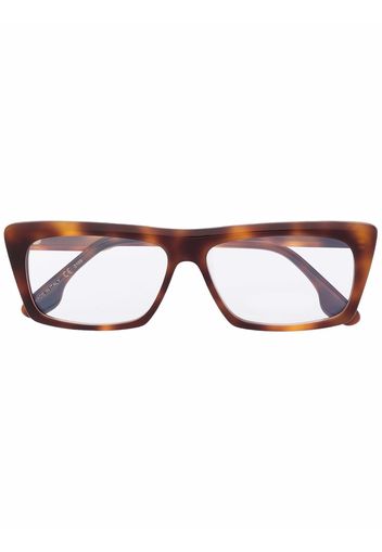 Victoria Beckham Eyewear Brille mit eckigem Gestell - Braun