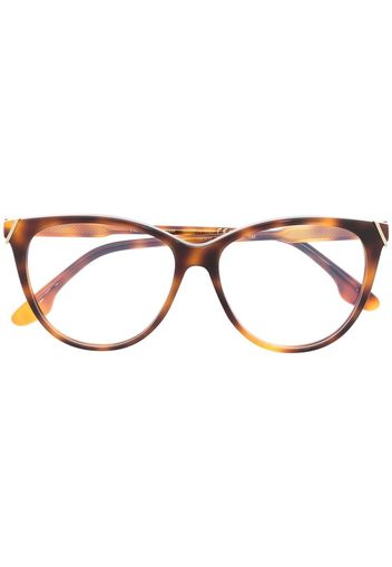 Victoria Beckham Eyewear Cat-Eye-Sonnenbrille in Schildpattoptik - Braun