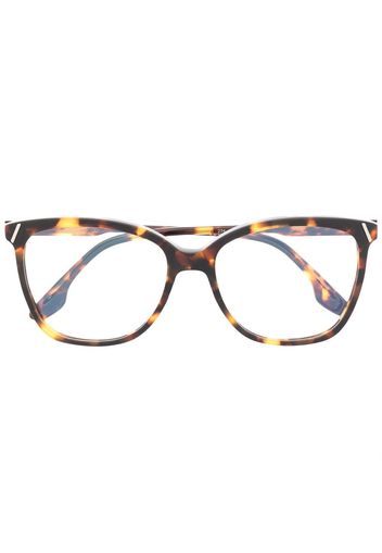 Victoria Beckham Eyewear Brille in Schildpattoptik - Braun