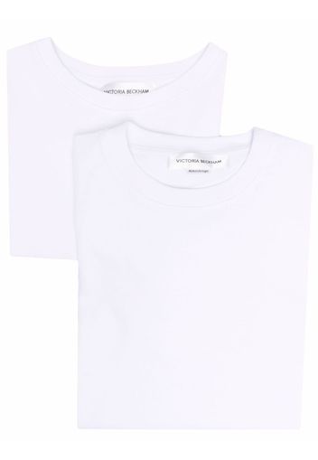 Victoria Beckham logo patch organic cotton T-shirt - Weiß