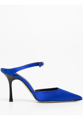 Victoria Beckham Jordy 90mm satin mules - Blau