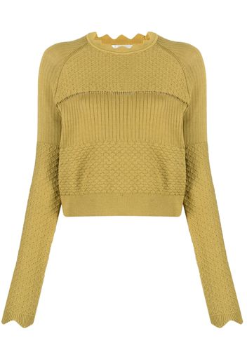 Victoria Beckham panelled knitted jumper - Gelb