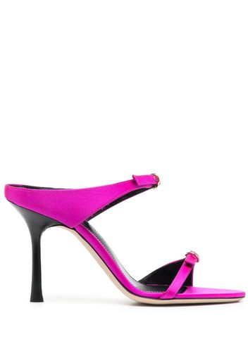 Victoria Beckham double-strap satin mules - Rosa