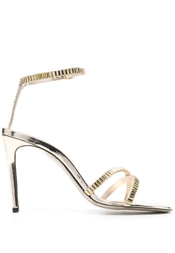 Victoria Beckham 100mm crystal-embellished sandals - Gold