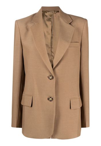 Victoria Beckham single-breasted notched-lapels blazer - Braun