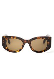 Victoria Beckham tortoiseshell-effect oval-frame sunglasses - Braun