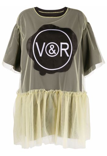 Viktor & Rolf Minikleid im Layering-Look - Gelb