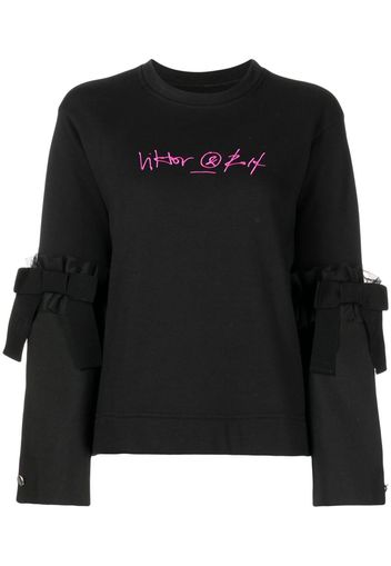 Viktor & Rolf Sweatshirt mit Logo-Stickerei - Schwarz