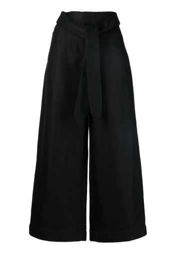 Vince tie-front wide-leg trousers - Schwarz