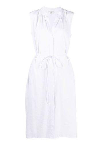 Vince shirred band collar dress - Weiß