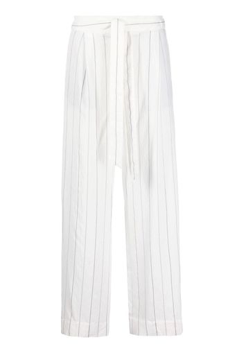 Vince striped straight-leg trousers - Weiß