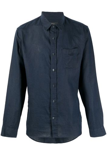 Vince linen long-sleeve shirt - Blau