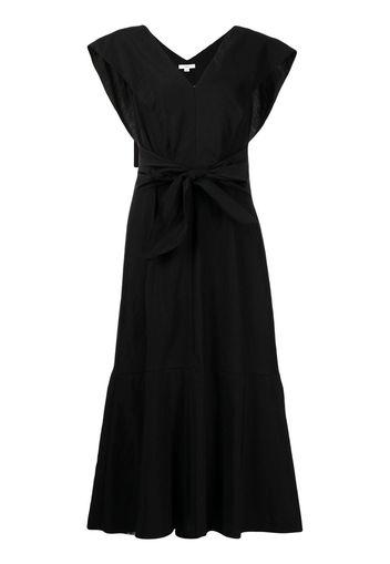 Vince V-neck sleeveless midi dress - Schwarz