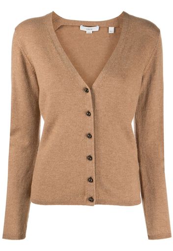 Vince buttoned-up V-neck cardigan - Braun