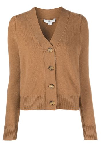 Vince ribbed-knit cashmere cardigan - Braun