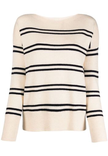 Vince striped crew-neck jumper - Nude