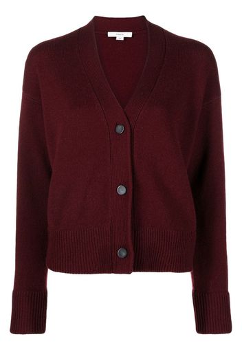 Vince wool-cashmere fine-knit cardigan - Rot