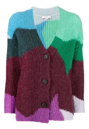 Vince Gerippter Cardigan - Grün