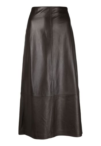 Vince high-waisted leather skirt - Braun