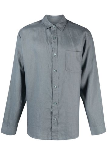 Vince long-sleeve linen shirt - Blau