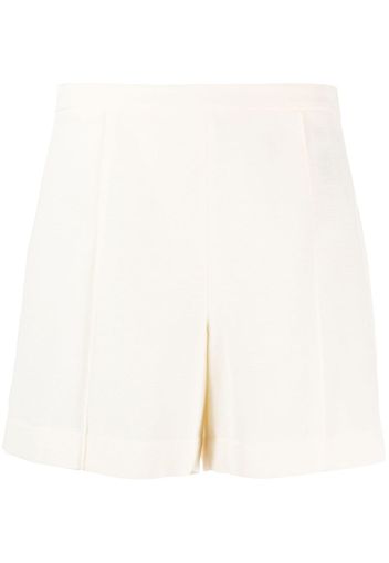 Vince high-waisted pressed-crease shorts - Nude