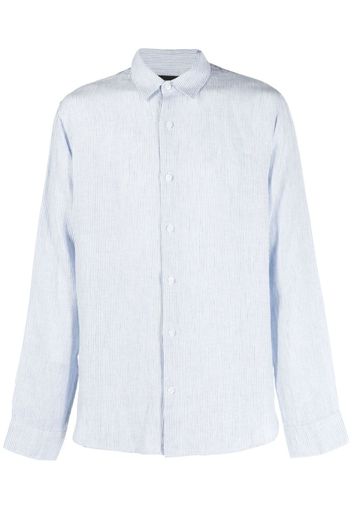 Vince striped button-up linen shirt - Blau