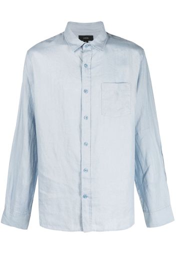 Vince long-sleeve linen shirt - Blau