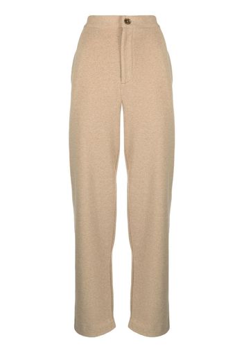 Vince high-waisted straight-leg trousers - Nude