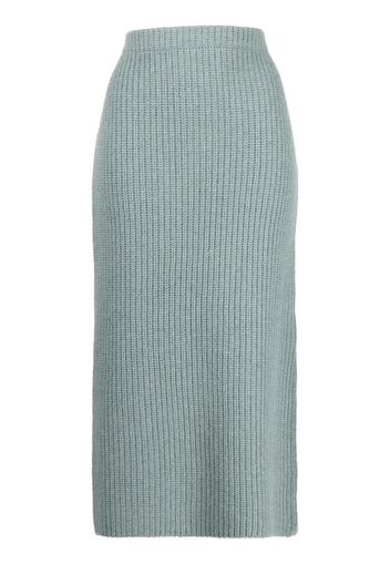 Vince ribbed-knit straight skirt - Grün