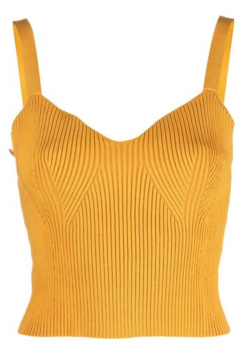 Vince ribbed-knit bralette top - Gelb