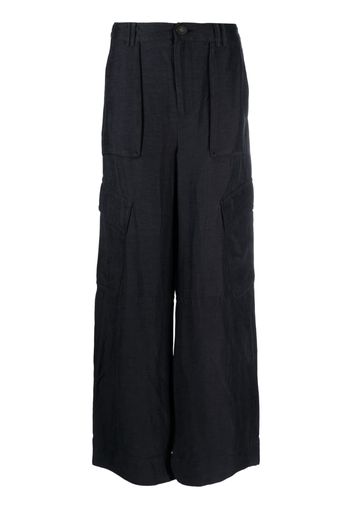 Vince wide-leg linen trousers - Blau