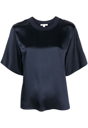 Vince short-sleeve silk T-shirt - Blau