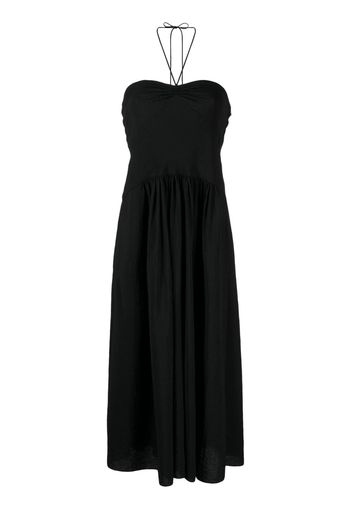 Vince halterneck pleated dress - Schwarz