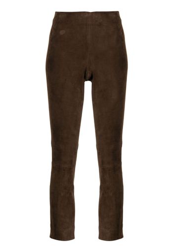 Vince cropped suede trousers - Braun
