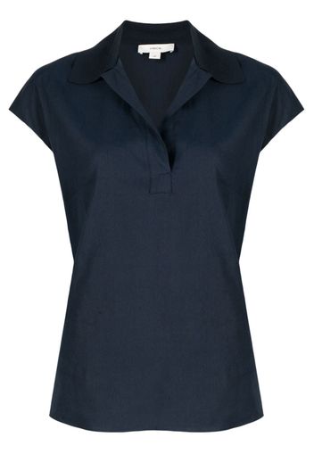 Vince cap-sleeve polo shirt - Blau