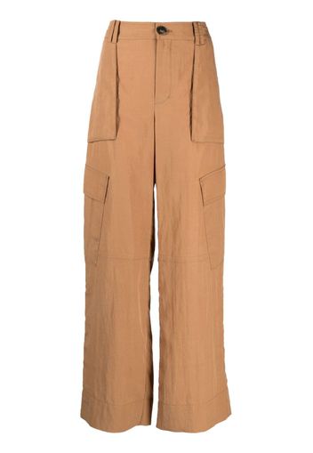 Vince Fluid wide-leg cargo trousers - Braun