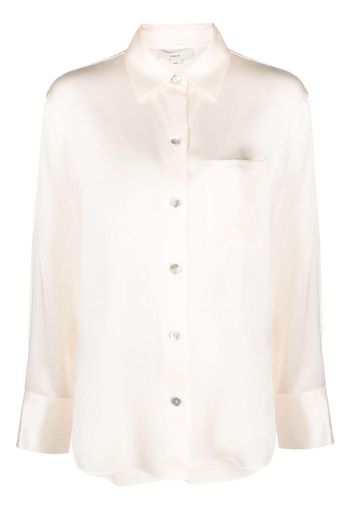 Vince long-sleeve silk shirt - Nude