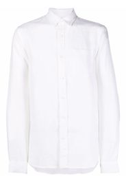 Vince long-sleeve linen shirt - Weiß