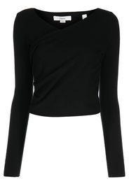 Vince wrap-front V-neck pullover - Schwarz