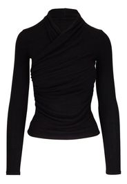 Vince crossover-neck top - Schwarz