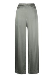 Vince satin-finish straight trousers - Grün