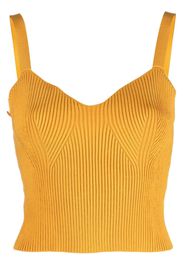 Vince ribbed-knit bralette top - Gelb