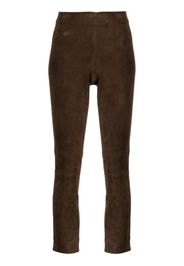 Vince cropped suede trousers - Braun