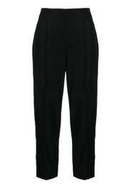 Vince Plissierte Cropped-Hose - Schwarz