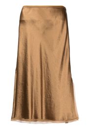 Vince high-waist satin midi skirt - Gold