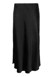 Vince satin-finish draped midi skirt - Schwarz